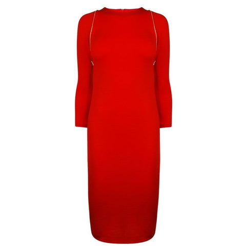 JOSEPH Women's Red New Wool Interlock Cambridge Dress Size F 42 UK 14 US 10 Ladies