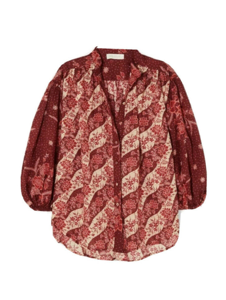 ZIMMERMANN MOST WANTED Eyes On Summer Oversized Floral Printed Blouse ladies