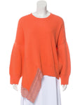 Stella McCartney Oversized Wool & Cashmere Orange Knit Sweater Jumper Lace Trim ladies