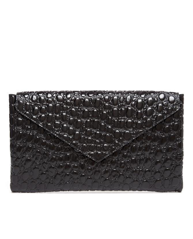 Azzedine Alaïa Alaia Croc-effect patent-leather pouch envelope clutch bag Ladies