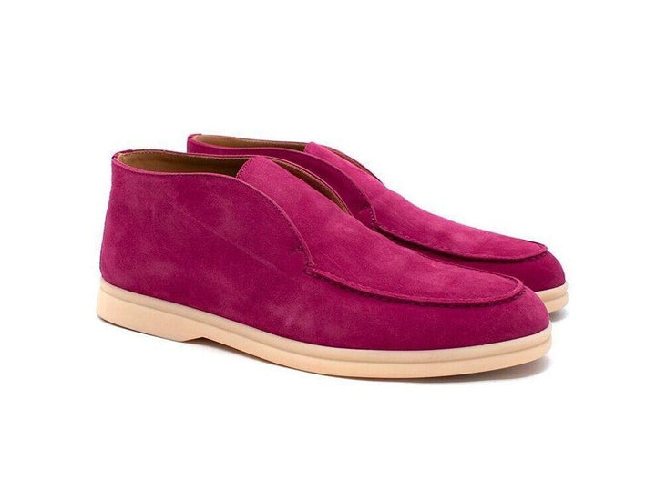 Loro Piana fuchsia suede leather Open Walk shoes moccasins Size 40 ladies
