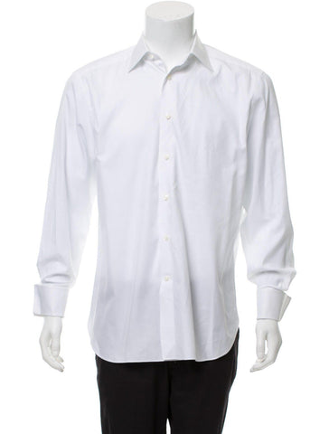 HACKETT LONDON Men's White Chelsea Royal Twill Bc Formal Shirt 15.5” 39 Men