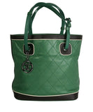 CHANEL Runaway Lambskin Quilted Country Club Tote Green Black Tote Bag Handbag bag