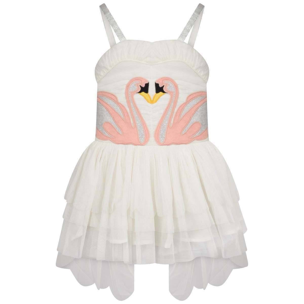 STELLA MCCARTNEY KIDS WHITE TULLE ‘BONNY’ SWAN DRESS  Children