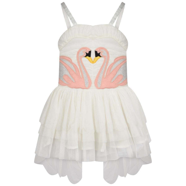 STELLA MCCARTNEY KIDS WHITE TULLE ‘BONNY’ SWAN DRESS  Children