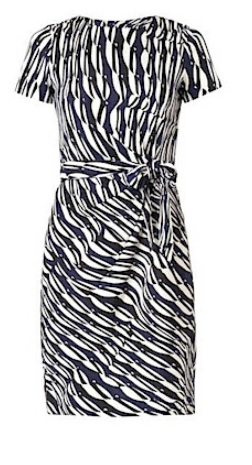 Diane von Furstenberg Glass Weave Purple Slip On "Zoe Dress" Size US 10 UK 14 ladies