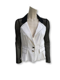 Maria Grazia Severi Blazer Sheer Sleeves Size I 42 Ladies