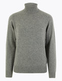 Marks&Spencer M&S Grey Pure Cashmere Turtleneck Jumper Size XL ladies