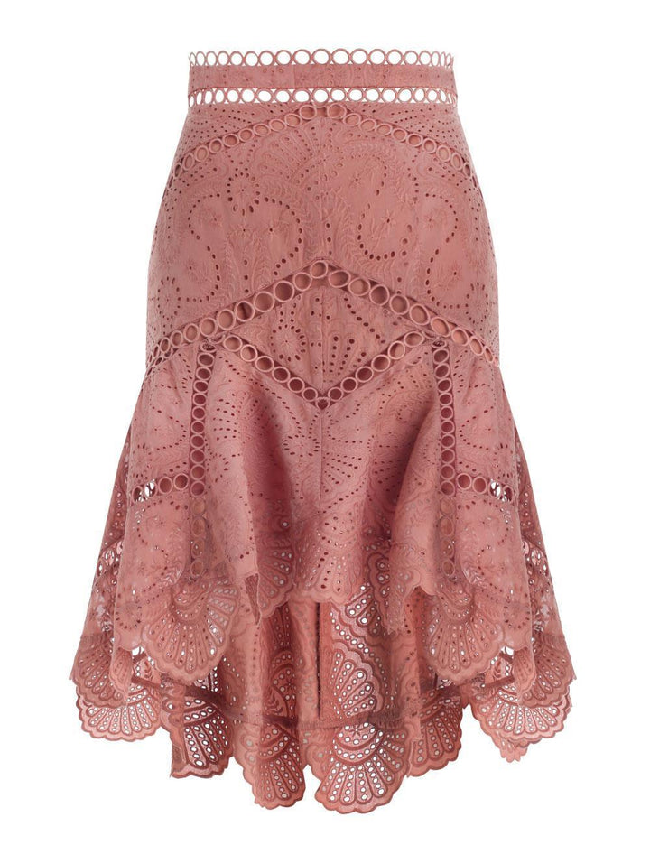 ZIMMERMANN Women's Jasper Fan SKIRT Size AU 2 US 8 UK 12 FR 40 L LARGE Ladies