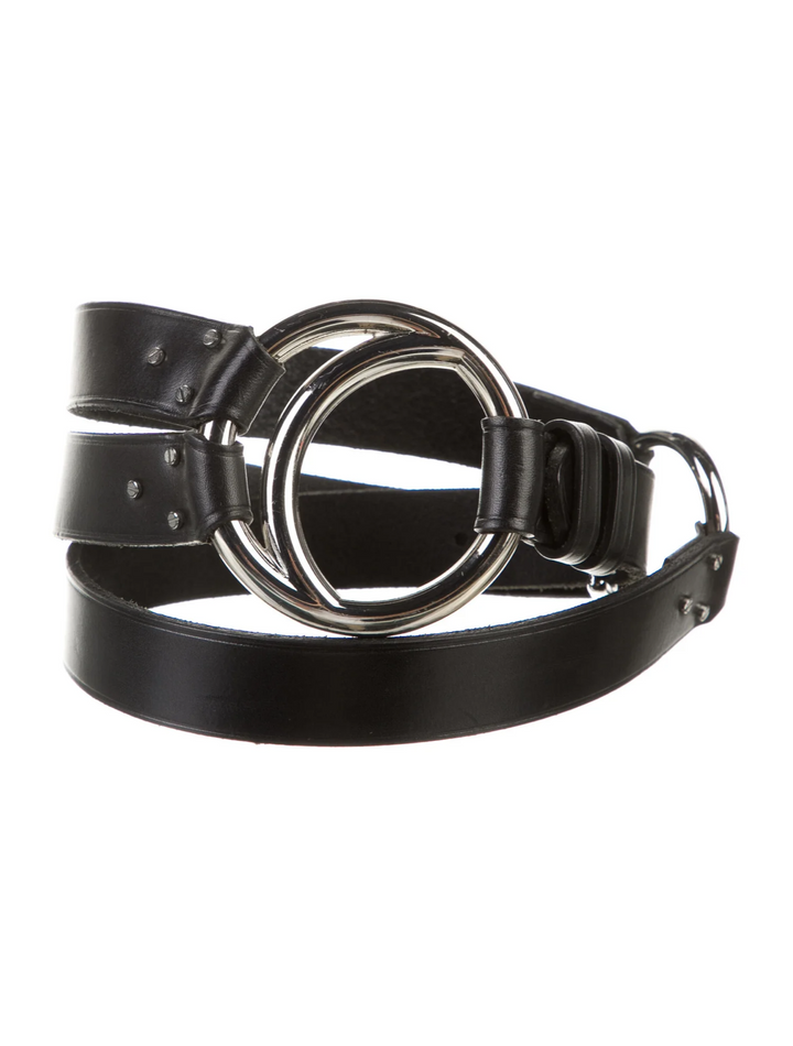 Rugby Ralph Lauren Genuine Leather Multi Black Belt size M medium ladies