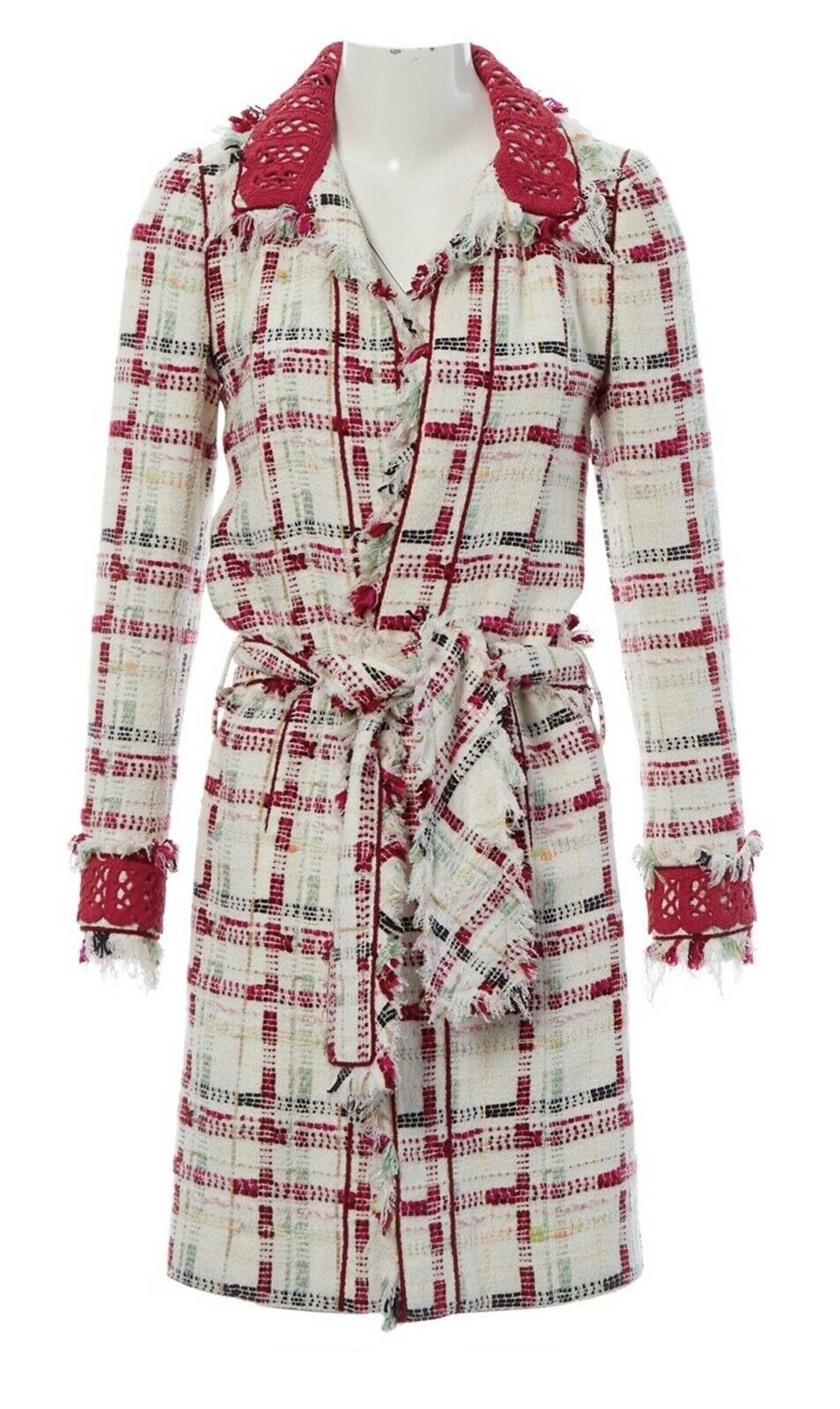CHANEL ICONIC Collectors Piece Tweed Knee-Length Coat F 42 US 10 UK 14 LADIEAS