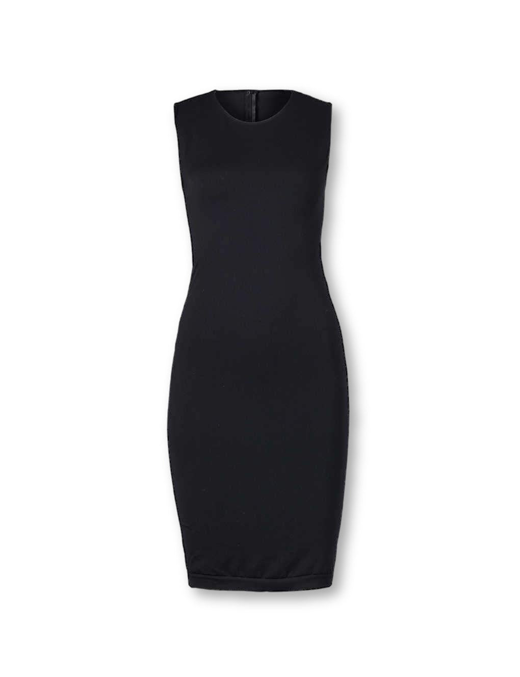 WOLDORD SEXY BILBAO BODYCON STRETCH BLACK SLEEVELESS DRESS SIZE XS Ladies
