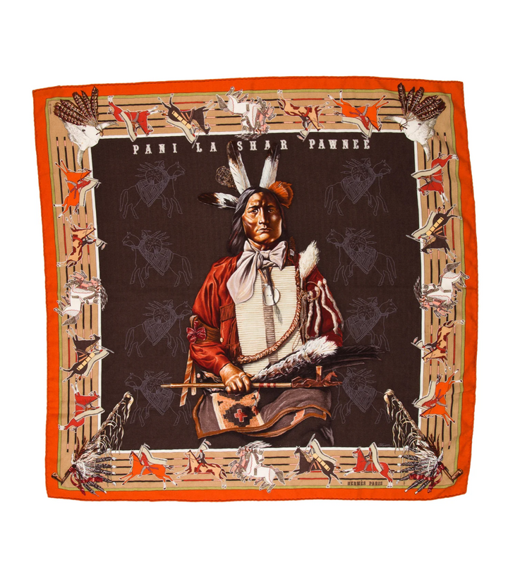 Hermès Hermes Paris Pani La Shar Pawnee 2022 Cashmere Silk Scarf ladies