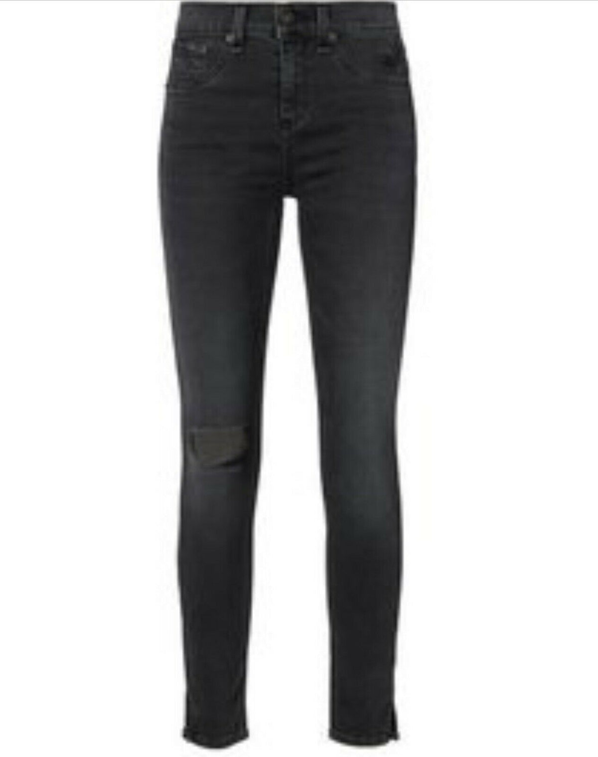 Rag & Bone / JEAN Ultra Distressed Capri Jeans, Steele Size 26 ladies