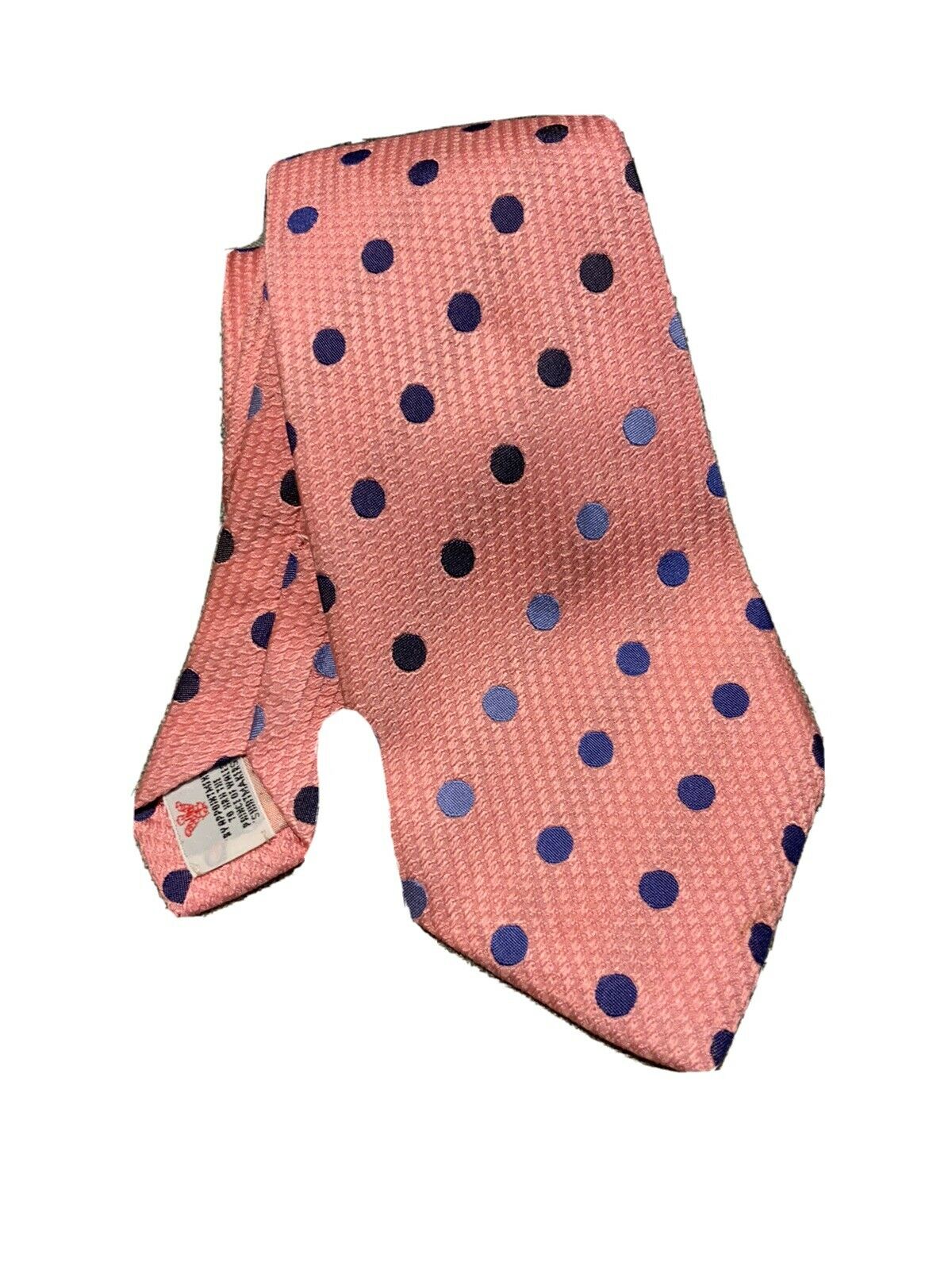 TURNBULL & ASSER Mens Pink Polka Dots Tie men