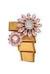 MIU MIU Floral Crystal Brooch ladies