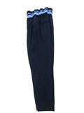 Ç x Façonnable Mira Mikati Capsule Collection Wool Navy Pants Trousers US 8 ladies