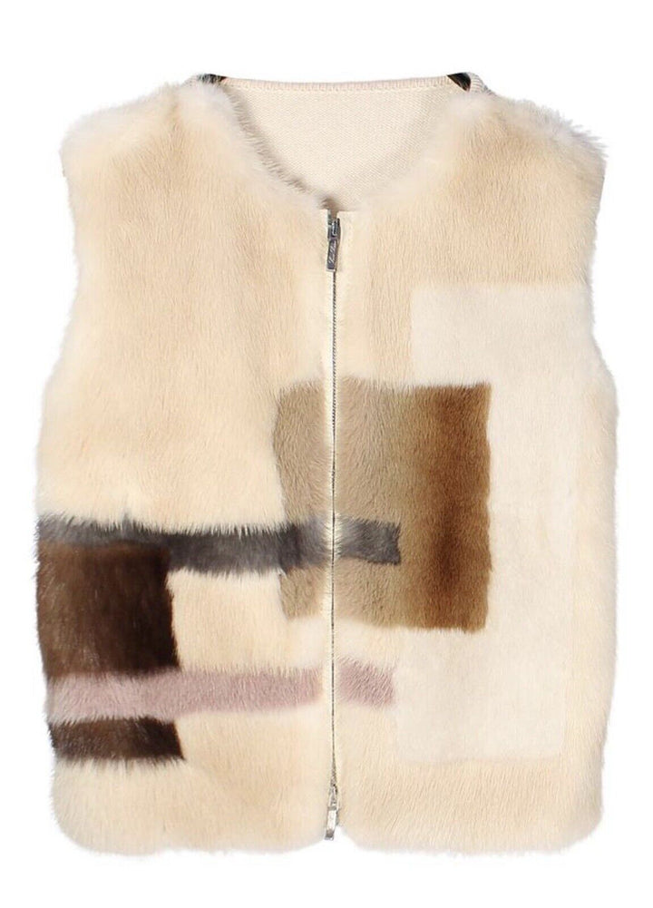 $15K Loro Piana Nelson BABY Cashmere MINK Fur Kids Gilet Vest Coat M 4-5 years children
