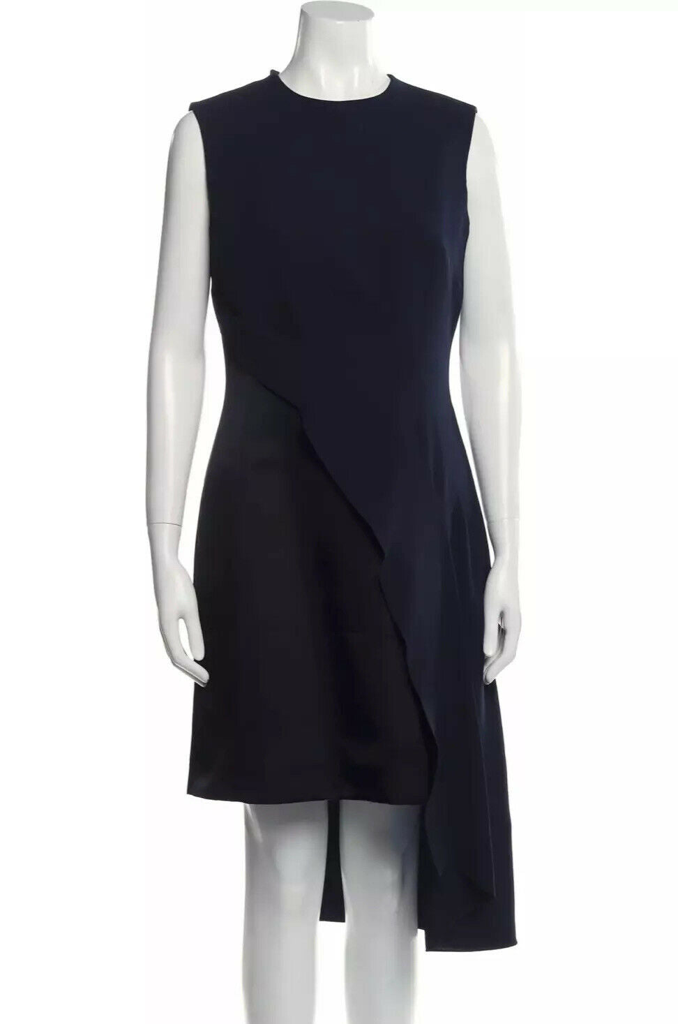 Christian Dior Iconic Collectors Navy Blac Silk Asymmetric Dress Size F 40 UK 12 ladies