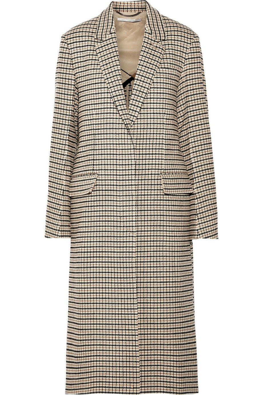 STELLA MCCARTNEY Oversized checked wool-blend coat Size 38 Ladies