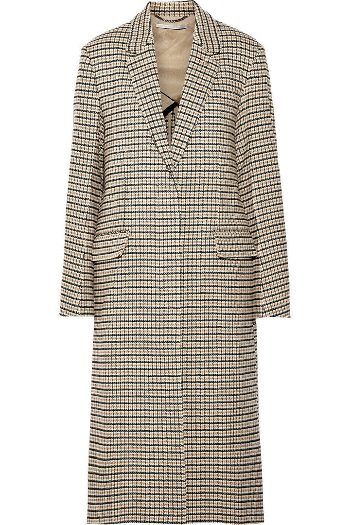 STELLA MCCARTNEY Oversized checked wool-blend coat Size 38 Ladies
