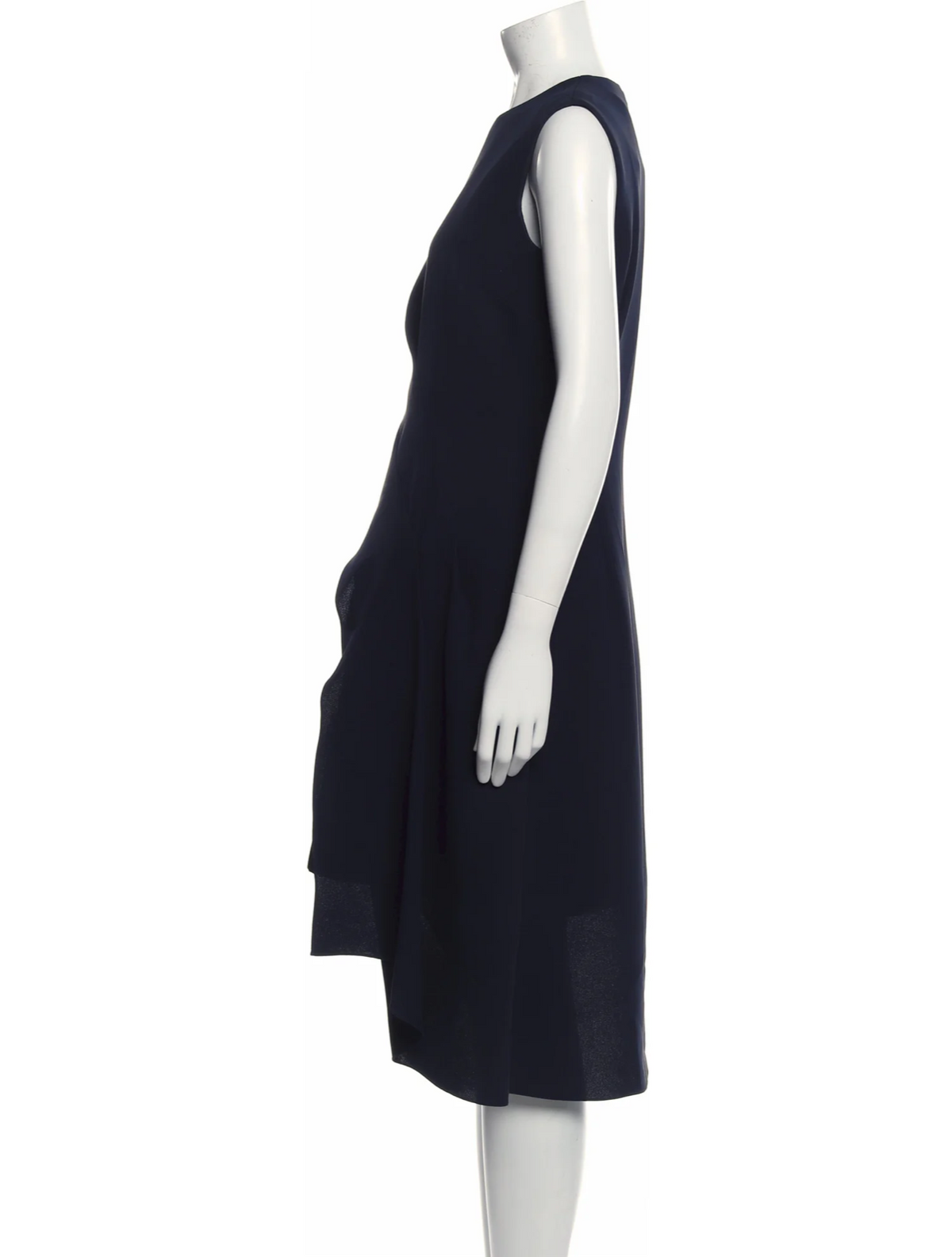 Christian Dior Iconic Collectors Navy Blac Silk Asymmetric Dress Size F 40 UK 12 ladies