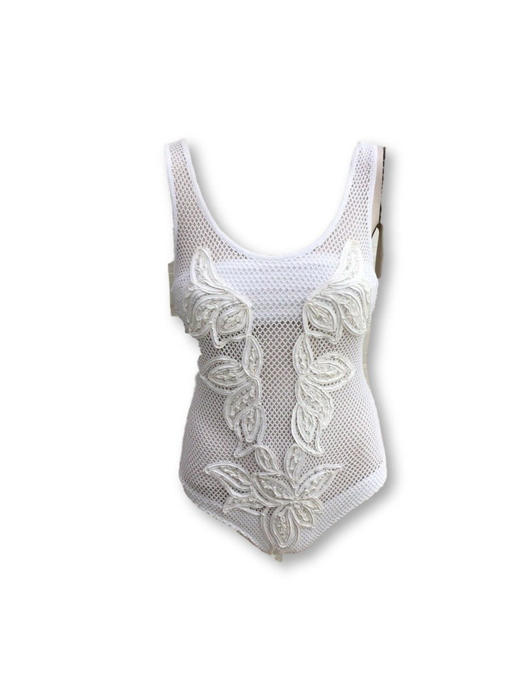 Ermanno Scervino Beachwear White One Pice Swimwear Ladies