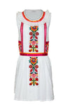 Alberta Ferretti Embroidered Broderie Anglaise Dress Size I 44  ladies