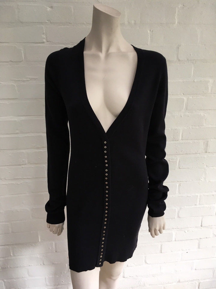 Jasmine di Milo Navy Blue Knit V-neck Sweater DRESS Ladies