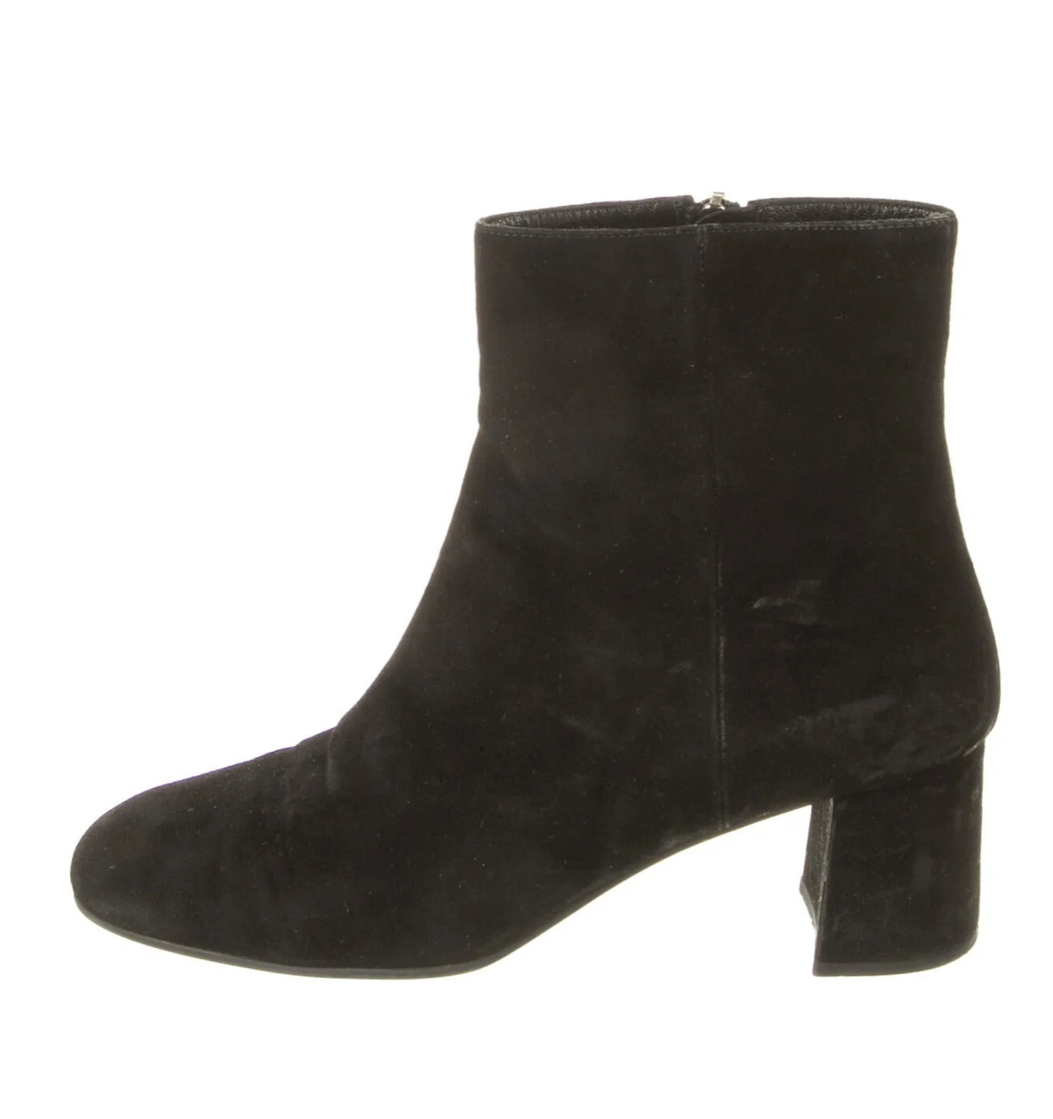 Prada Suede Ankle Booties Short High Heel Boots Size 38.5 US 8.5 UK 5.5 ladies
