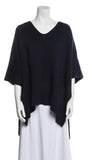 JOSEPH Women's Navy Wool V neck Oversized Jumper Sweater One Size Fits All ladies