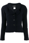 Amazing Rare Chanel Black La Petit Vest Noir Tweed Blazer Jacket F 36 UK 8 US 4 ladies