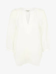 H&M White cotton embroidered tunic top Size US 8 EU 40 ladies