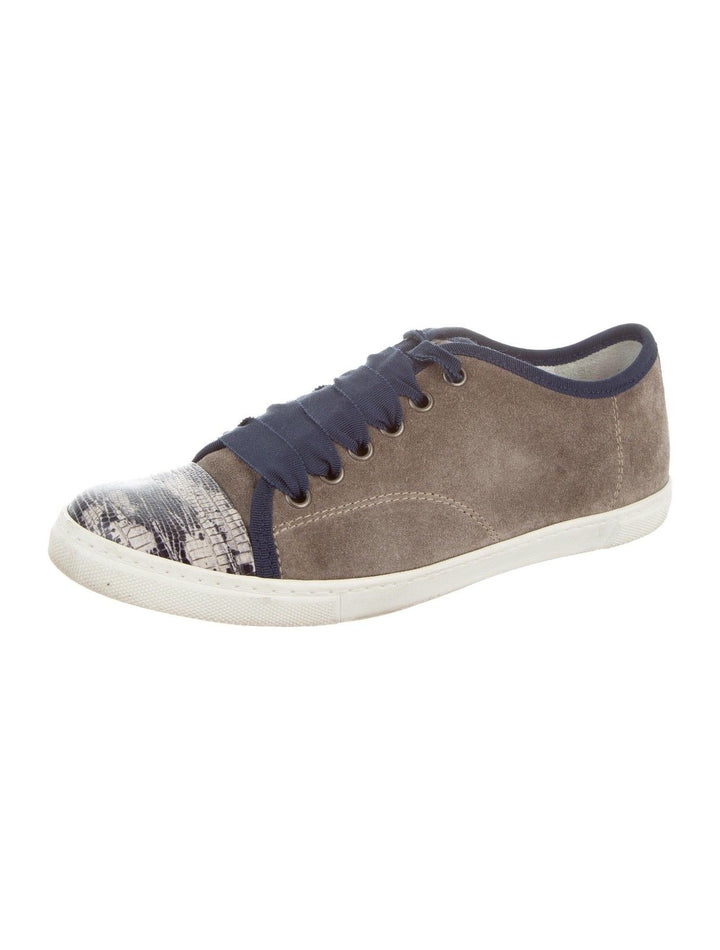 LANVIN suede cap-toe sneakers Trainers Shoes 35 UK 2 US 5 Ladies