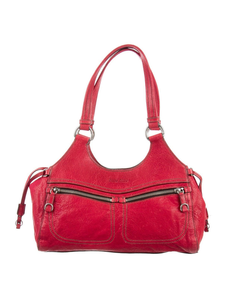 MIU MIU VINTAGE LEATHER SHOULDER BAG Handbag Bag Ladies