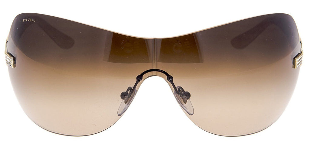 BVLGARI Shield Sunglasses 6054-B-M 278/13 Brown with Swarovski crystal –  Afashionistastore