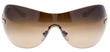 BVLGARI Shield Sunglasses 6054-B-M 278/13 Brown with Swarovski crystals Bulgari Ladies