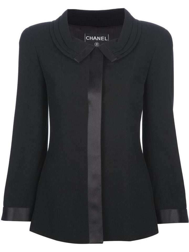 Chanel Jacket Black Wool Blazer 98A F 36 UK 8 US 4 S small Ladies