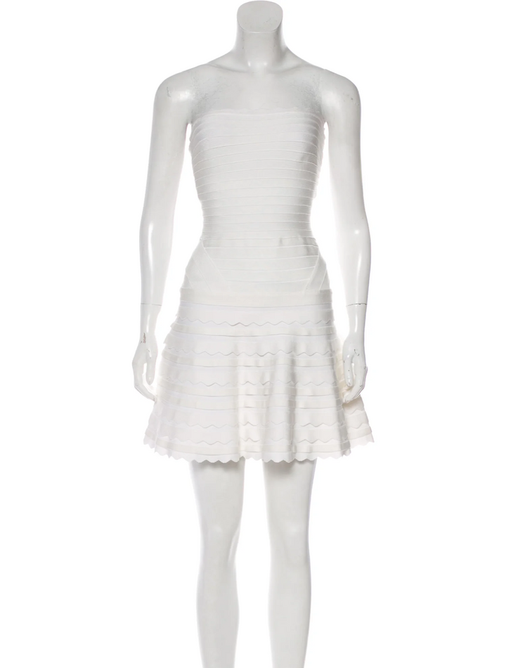 Herve Leger Vintage MOST SEXY Phoebe Strapless Dress Size S seen on celebrities ladies