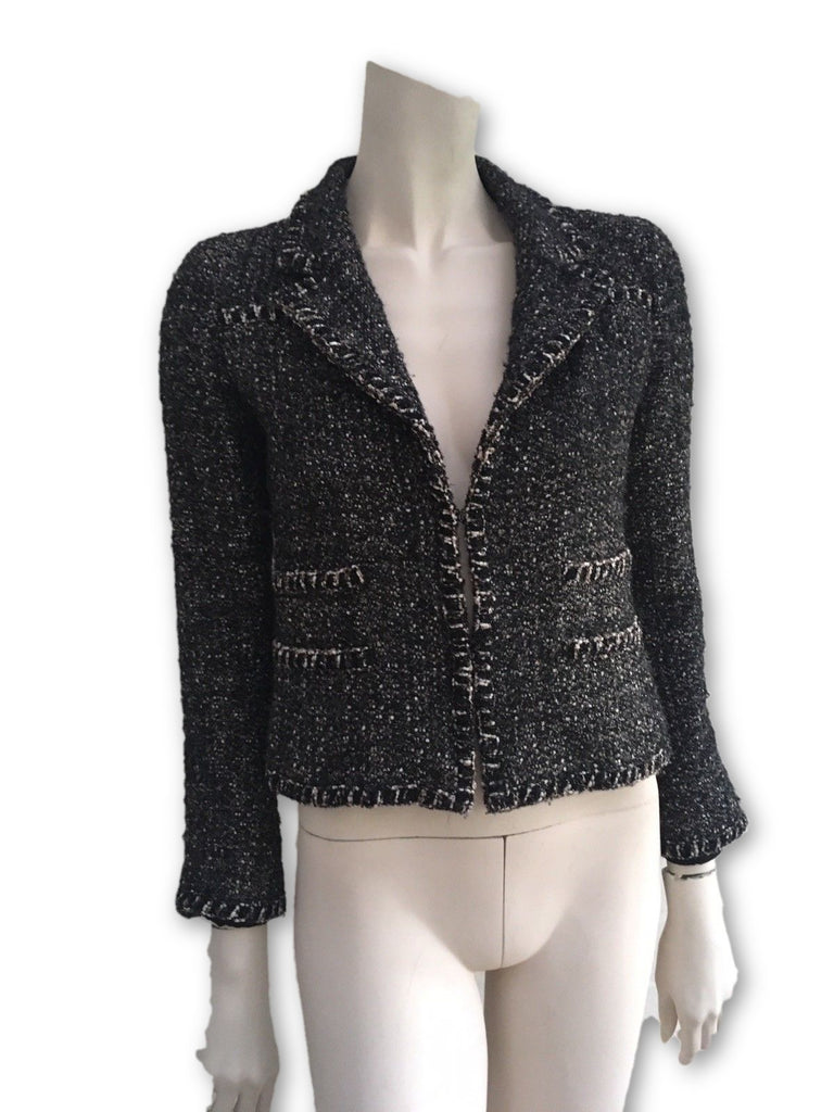 CHANEL Couture Lesage Shimmer Ribbon Tweed Blazer Jacket LADIES –  Afashionistastore