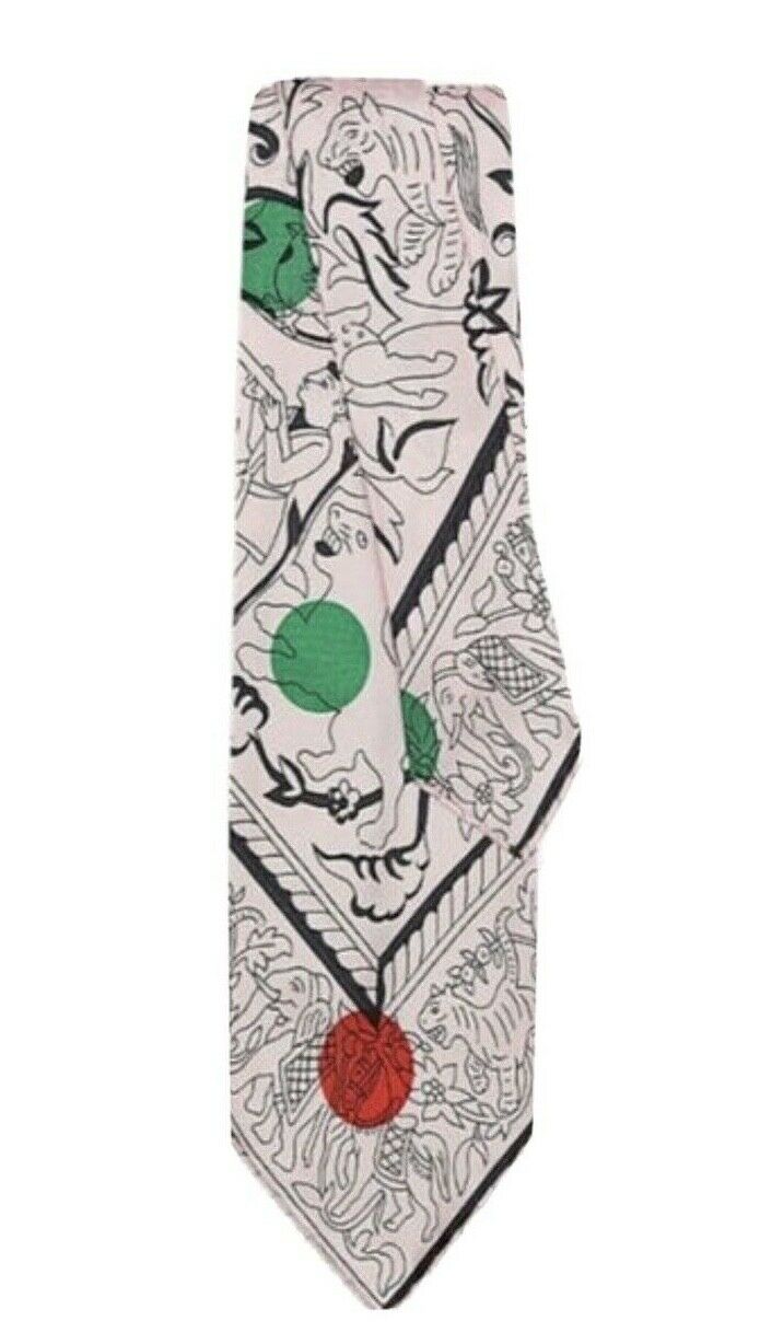 Hermès HERMES Paris Silk Rare Collectable Chasse Aux Pois Tie Scarf/Wrap ladies