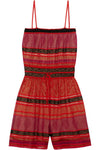 Missoni M knit crochet red raspberry romper jumpsuit Size I 42 UK 10 US 6 Ladies