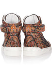 GIVENCHY Printed silk-twill high-top 2017 sneakers Trainers Shoes Ladies