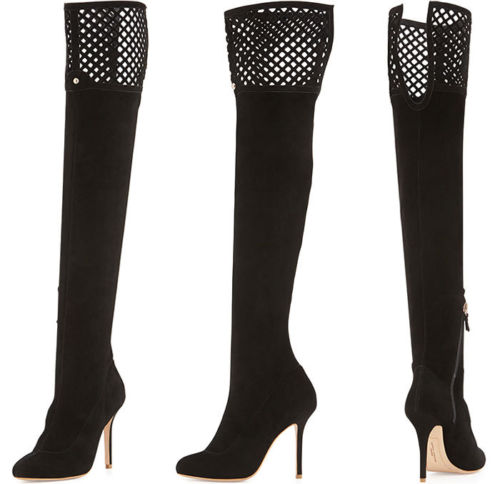 Sophia Webster Adrianna Celebrities Suede Over-the-Knee Boots 37 UK 4 US 7 Ladies