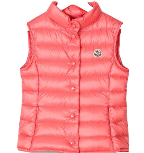 MONCLER Liane quilted down pink gilet vest Size 10 years 140cm children