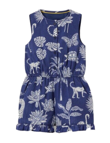 MINI BODEN Girlss' in Blue Printed Playsuit Jumpsuit Size 9-10 years children