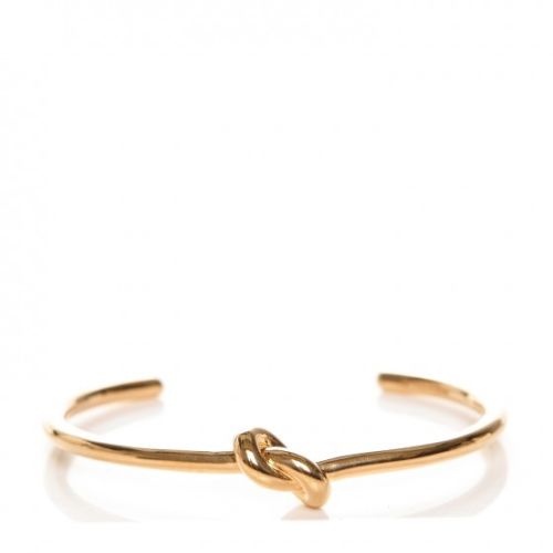 Celine Phoebe Philo Gold Knot Cuff Bracelet Extra Thin Knot Bracelet Medium Ladies