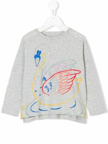 Stella McCartney KIDS Girls' Swan Print Sweater Top Children
