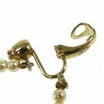 Chanel Faux Pearl Cc Logo Hoops Drop Dangling Classic Earrings LADIES