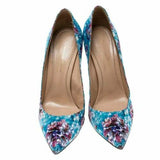 Gianvito Rossi X Mary Katrantzou $800 pumps heels shoes 39 1/2 US 9.5 UK 6.5 ladies